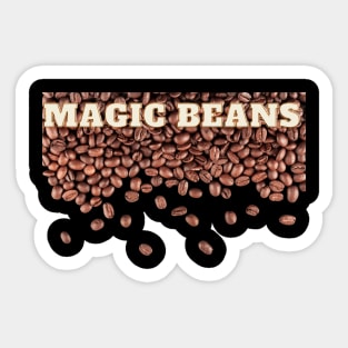 Magic Beans - Kaffee Bohnen Regen Sticker